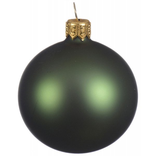 Χριστουγεννιάτικη Γυάλινη Μπάλα Πράσινη Ματ (10cm)